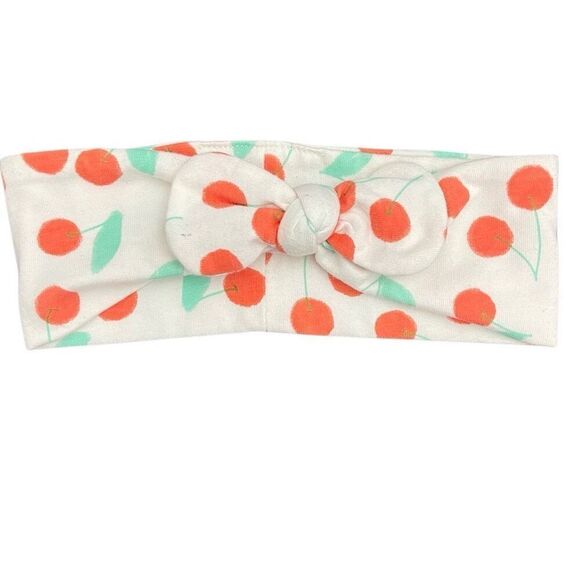 Baby Toddler Girls 4-Pack Twist Knot Headbands Neon Cherry Floral Star Print - Picture 2 of 13